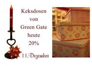 Keksdose von Greengate am Sonnabend im Angebot Am 11.12.2010 gibt es die Keksdosen von Greengate.