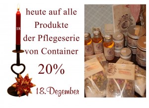Zur Pflegeserie von Container gehören: Body-Oil, Body-Scrub, Fußcreme und Fußbad.
