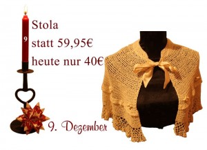 Das Angebot des Julekalenders für den 9. Dezember ist eine Stola von Noa-Noa.