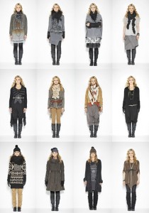 Das Lookbook bietet eine Vielzahl an Kombinationen von Hosen, Kleidern, Tunikas, Jacken, Tops und Strickjacken.