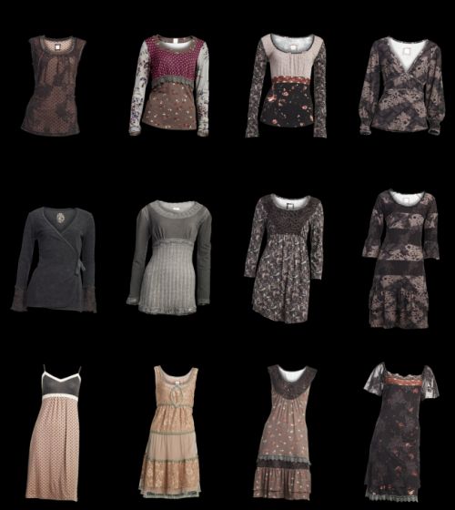 Einzelne Stücke der Winter-Kollektion 2011 von Container (Fotos: container.dk) In der Winter-Kollektion sind zu sehen: Romantische Paisley-Muster und klassischer Ornamentik, weiche blumig bedruckte Jerseys, Tapet-Drucke und Vintage-Velours.