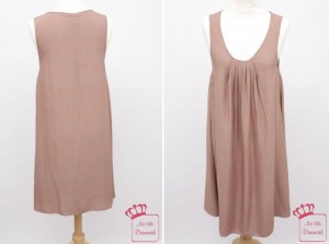 Nü by Staff-Woman: Orange-Grau gepunktetes ärmelloses Kleid (3566-23) Kleid 3566-23 - Farbe 227 - Spring 2013 von Nü by Staff-Woman.