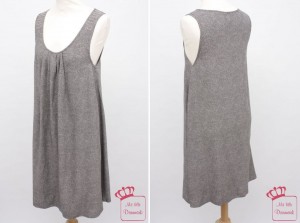 Nü by Staff-Woman: Weiß-Grau gepunktetes ärmelloses Kleid (3566-23) Kleid 3566-23 - Farbe 614 - Spring 2013 von Nü by Staff-Woman.