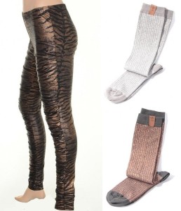 Leggings 4161-19 und Glitzersocken 4196-90 von Nü by Staff-Woman
